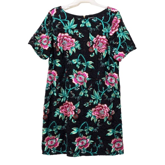 Eliza J Embroidered Lace Floral Short Sleeve Sheath Dress Plus Size 22W - Picture 2 of 12